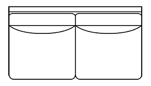 Fabric Sectional Sofa Addison "Designer Style" Armless Loveseat