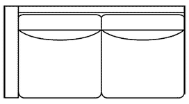 Fabric Sectional Sofa Addison "Designer Style" Left Arm Facing Loveseat