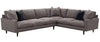 Image of Fabric Sectional Sofa Deidre 2 Piece Fabric Pillow Back Mid Century Sectional Sofa (As Configured)