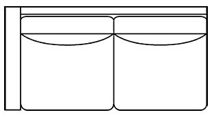 Fabric Sectional Sofa Deidre "Designer Style" Left Arm Facing Loveseat