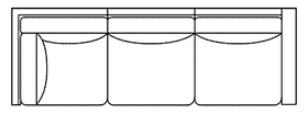 Fabric Sectional Sofa Deidre "Designer Style" Right Arm Facing Corner Sofa