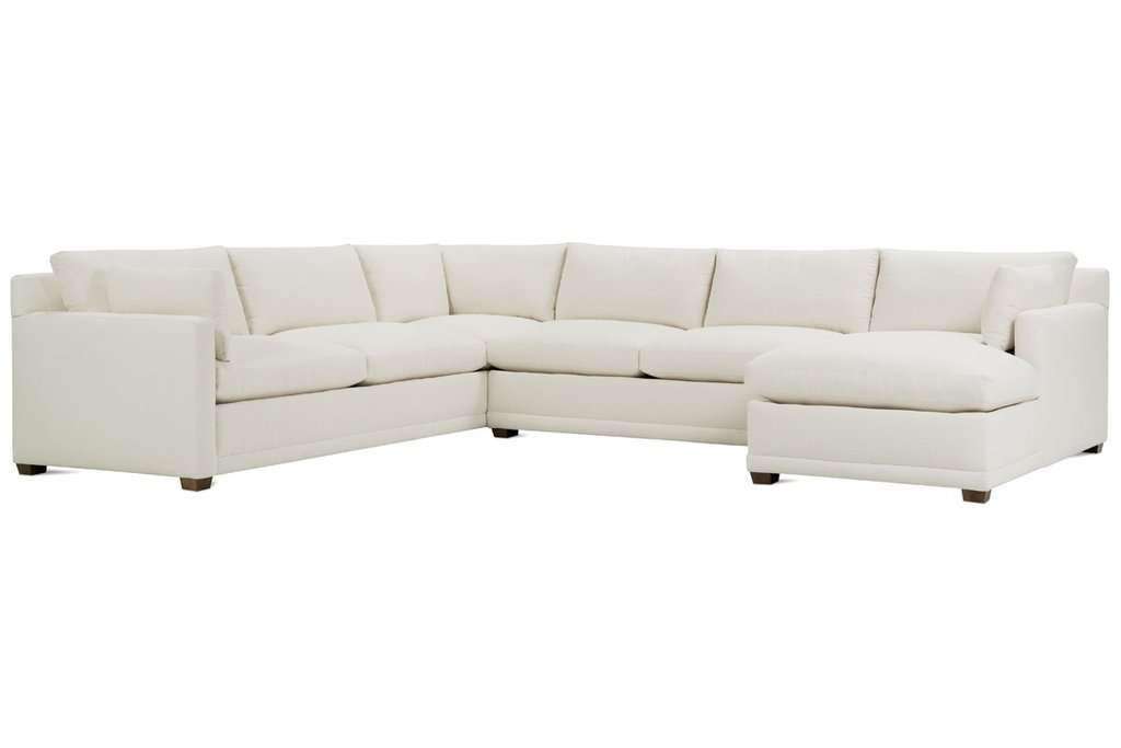 Faith 3 Piece Oversized Deep Seated Fabric Chaise Sectional Sofa As C