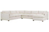Image of Fabric Sectional Sofa Faith 3 Piece Oversized Deep Seated Fabric Chaise Sectional Sofa (As Configured)