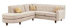 Image of Fabric Sectional Sofa Justine Two Piece Button Back Sectional With Chaise Bumper (Version 2 As Configured)