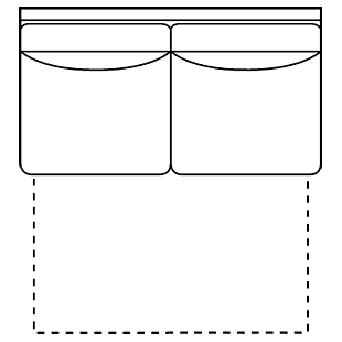 Fabric Sectional Sofa Kyle "Designer Style" Fabric Upholstered Armless Full Sleeper Loveseat