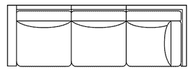Fabric Sectional Sofa Margo "Designer Style" Left Arm Facing Corner Sofa