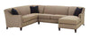 Image of Fabric Sectional Sofa Mariana 3 Piece Fabric Tight Back Sectional With Large Nail Trim (As Configured)