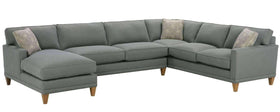 Fabric Sectional Sofa Nicole Contemporary 3 Piece Fabric Sectional With Chaise (As Configured)