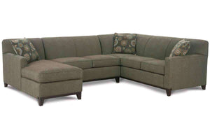 Fabric Sectional Sofa Solomon Contemporary Tight Back Fabric Sectional Sofa With Chaise (As Configured)