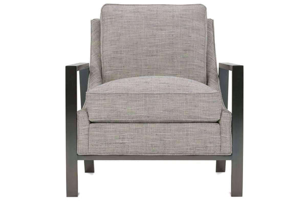 Angie Fabric Chair With Burnished Steel Metal Frame