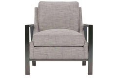Angie Fabric Chair With Burnished Steel Metal Frame