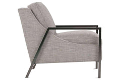 Angie Fabric Chair With Burnished Steel Metal Frame