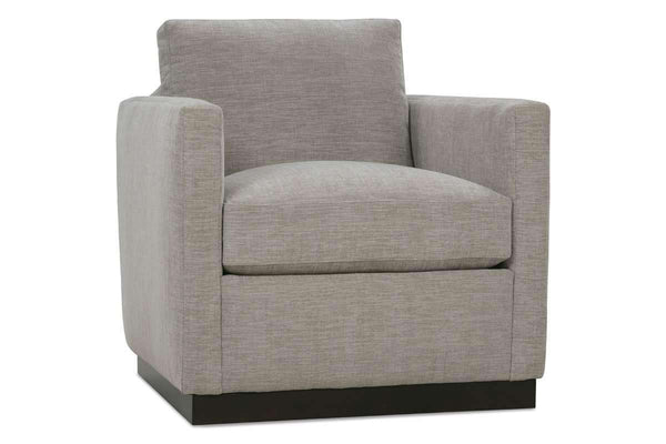 Heidi Modern **Swivel** Accent Chair With Wood Base