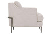Image of Joy Fabric Chair With Burnished Steel Metal Frame