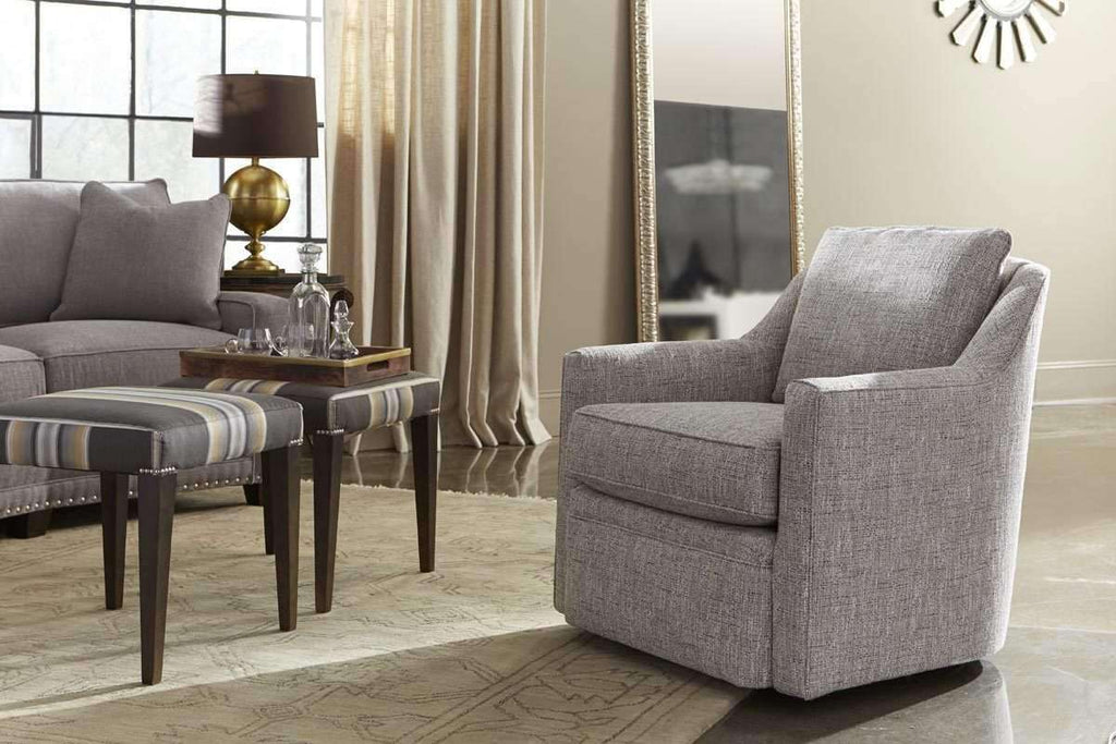 Stella Contemporary Fabric Swivel Accent Chair