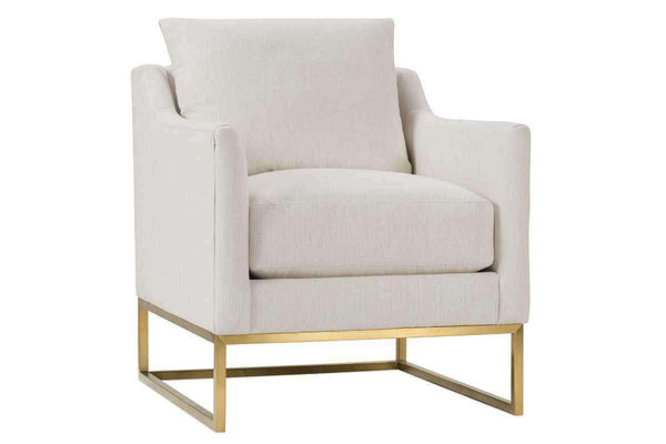 Tonya Gold Fabric Chair With Exposed Metal Frame
