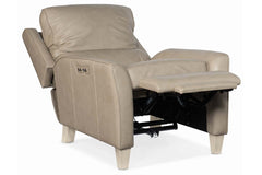 Farrell Stone Leather Dual Power "Quick Ship" Transitional Recliner