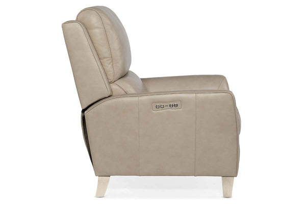 Farrell Stone Leather Dual Power "Quick Ship" Transitional Recliner