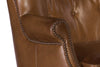 Image of Farrow Pawn SWIVEL "Quick Ship" Leather Button Wingback Accent Chair