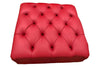 Image of Gaines Storage Tufted Square Leather Ottoman