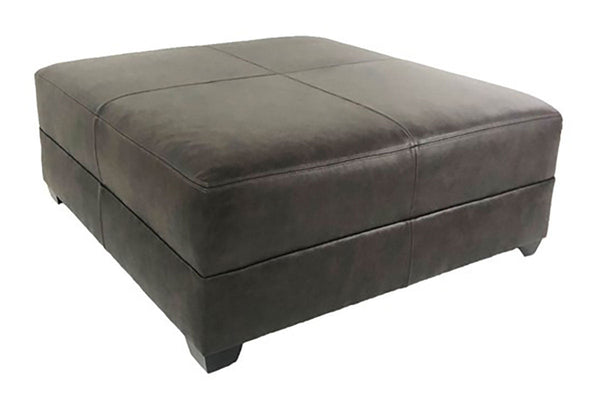 Gaines 36", 40", 44", Or 48" Inch Square Leather Ottoman