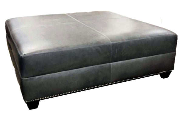 Gaines 36", 40", 44", Or 48" Inch Square Leather Ottoman