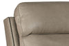 Image of Galina Stone 80 Inch "Quick Ship" ZERO GRAVITY Wall Hugger Power Leather Reclining Sofa