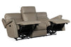 Image of Galina Stone 80 Inch "Quick Ship" ZERO GRAVITY Wall Hugger Power Leather Reclining Sofa