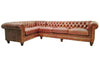 Image of Galloway Chesterfield Leather Tufted Sectional
