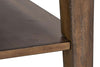 Image of Gannon Rustic Weathered Brown Chair Side Table With Two Storage Shelves