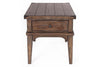 Image of Gannon Rustic Weathered Brown Single Drawer Plank Top End Table