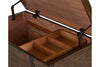 Image of Gannon Rustic Weathered Brown Cedar Lined Storage Trunk Coffee Table