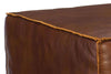 Image of Gary "Quick Ship" 18 Inch Square Leather Side Table Single Seat End Table Cube