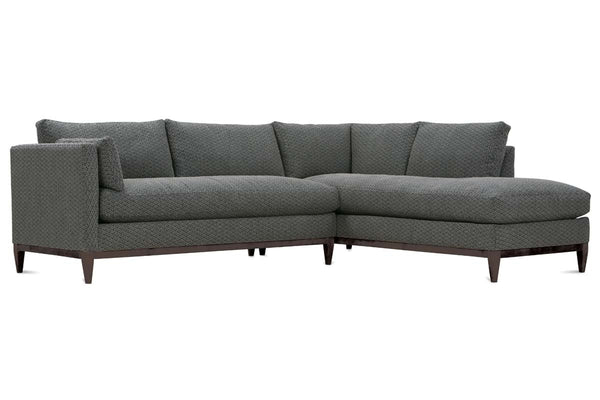 Georgia Two Piece Pillow Back Sectional With Chaise Bumper (Version 1 As Configured)