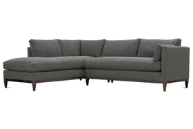 Georgia Two Piece Pillow Back Sectional With Chaise Bumper (Version 2 As Configured)