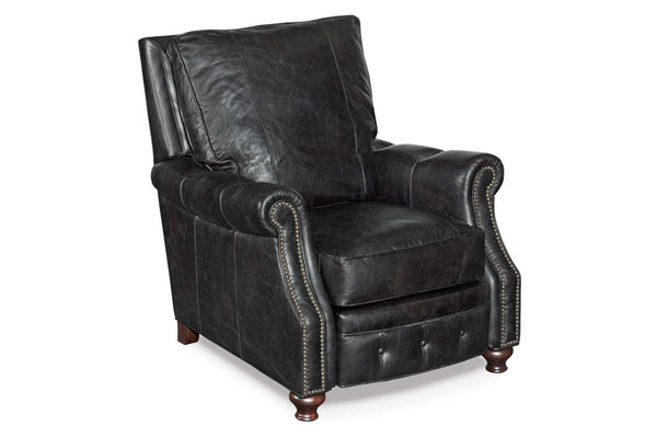 Gordon Black "Quick Ship" Classic Recliner With Tufting Details