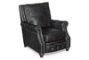 Image of Gordon "Quick Ship" Classic Black Recliner With Tufting Details