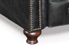 Image of Gordon "Quick Ship" Classic Black Recliner With Tufting Details