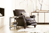 Image of Gordon "Quick Ship" Classic Black Recliner With Tufting Details