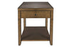 Image of Grant Nutmeg Finish Single Drawer End Table With Lower Storage Shelf