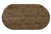 Image of Greer Reclaimed Pine Oval Cocktail Table With Lower Storage Area And Metal Accents