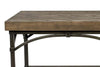 Image of Halstrom Industrial Style Wood And Metal Sofa Table With Dark Oak Top And Two Shelves