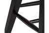 Image of Hampstead 5 Piece Leg Table Dining Set In A Rustic Oak Finish With Rustic Black Windsor Back Side Chairs