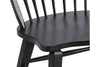 Image of Hampstead 5 Piece Leg Table Dining Set In A Rustic Oak Finish With Rustic Black Windsor Back Side Chairs