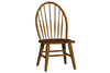 Image of Hampstead 6 Piece Leg Table Dining Set With Windsor Back Side Chairs And Bench In A Rustic Oak Finish