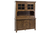 Image of Hampstead Shaker Style Storage Dining Buffet With Hutch In A Rustic Oak Finish