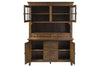 Image of Hampstead Shaker Style Storage Dining Buffet With Hutch In A Rustic Oak Finish
