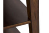 Image of Harwood Rustic Russet Brown Chair Side Table With Two Storage Shelves
