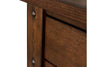 Image of Harding Traditional Plank Style Rustic Brown Oak Chair Side Table With Drawer