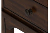 Image of Harwood Rustic Russet Brown Single Drawer Plank Top End Table